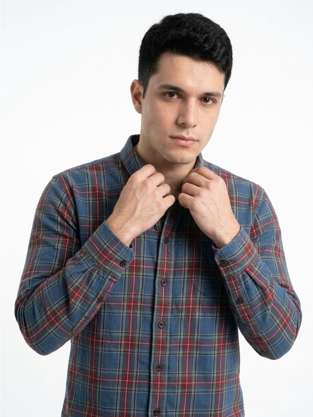L.L. Bean Plaid Flannel Shirt Long Sleeve Button Up Men's Medium